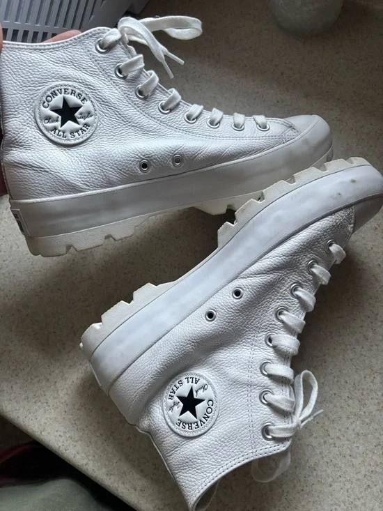 Converse High-Top Lugged Sole Sneakers - White - Picture 3 of 9